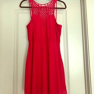 Red midi dress